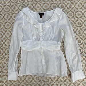 Silk blend white blouse